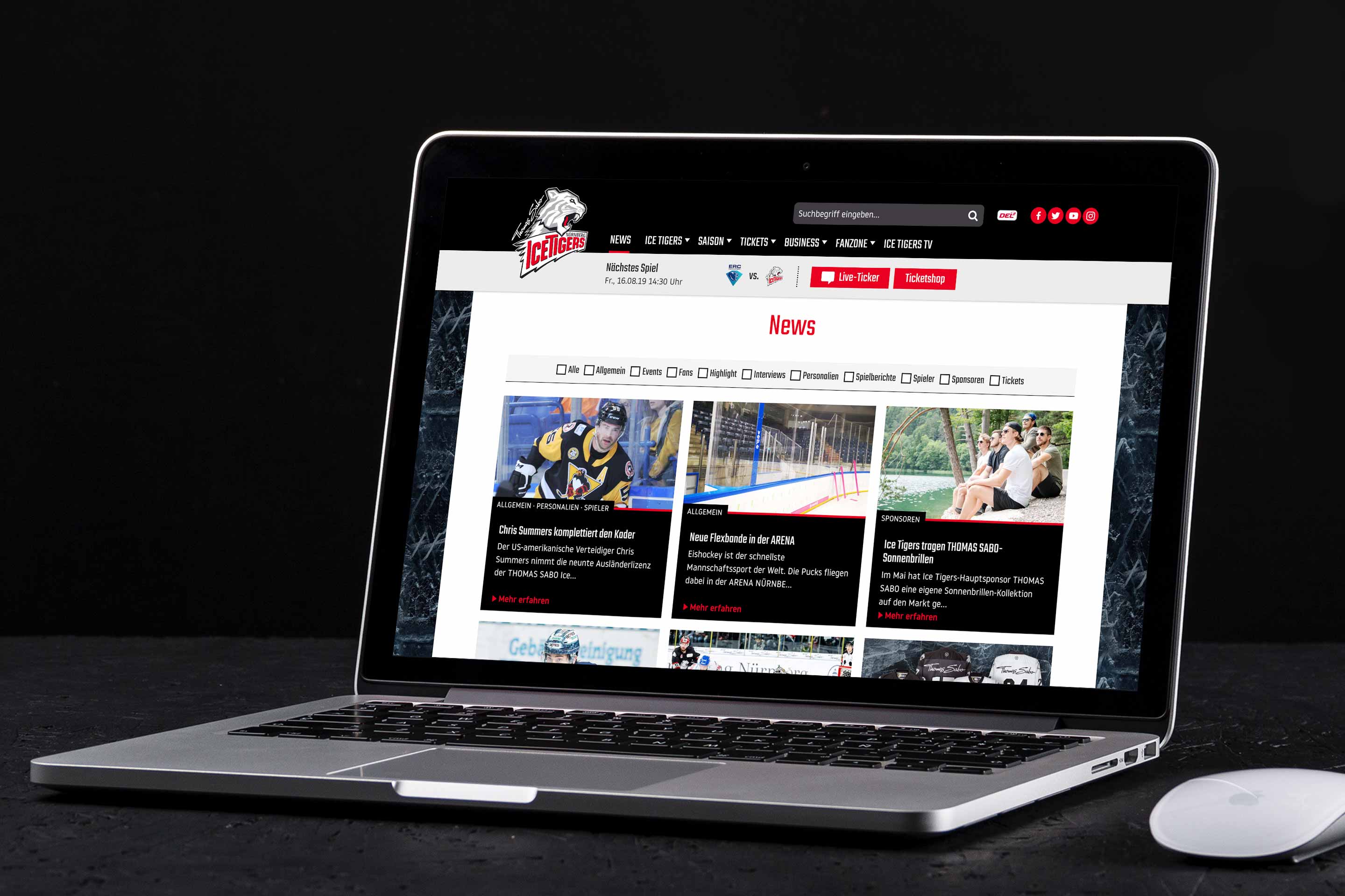 Website Relaunch mit Live-Ticker Integration